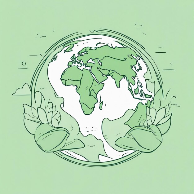 Save Earth Globe Concept bescherm de milieuillustratie