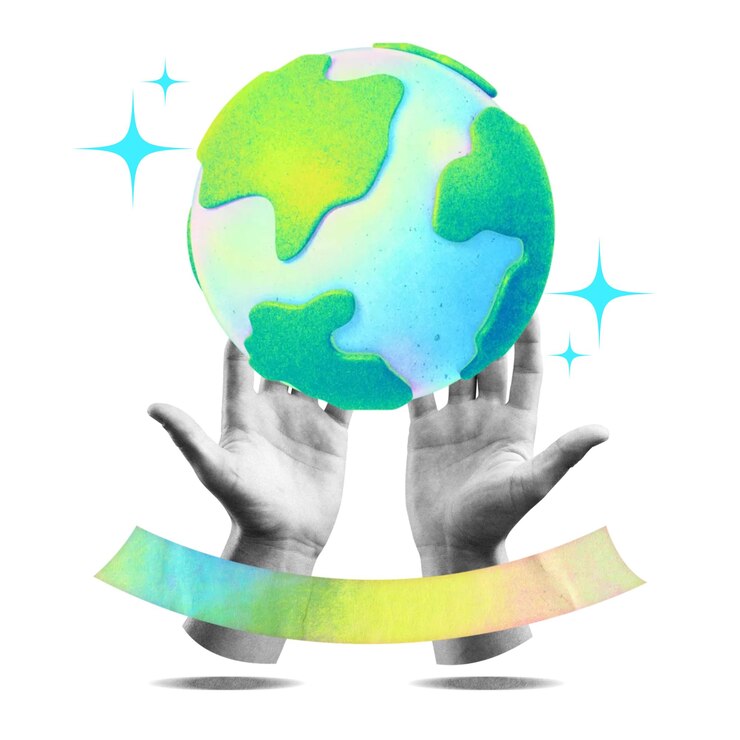 Photo save earth png environment collage remix transparent background