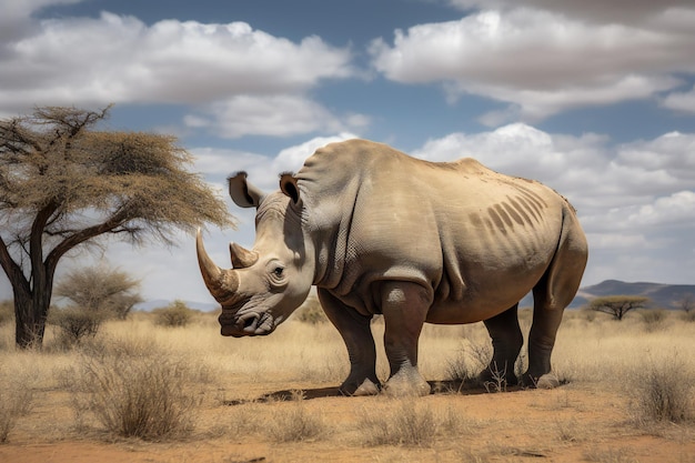 Спасите гигантов Защитите белого носорога, находящегося под угрозой исчезновения