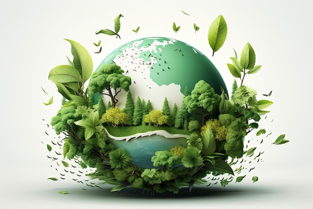 save the green planet concept with green Earth globe Earth Day