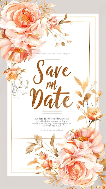 save my date with flowers and save my date