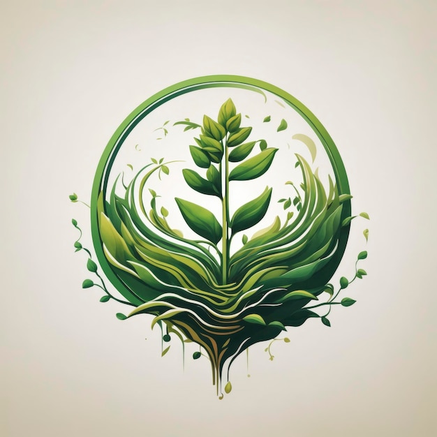 Save the planet concept vector logo