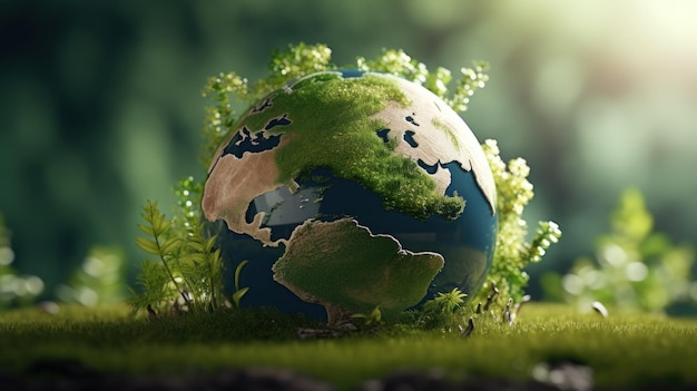 Save the planet eco friendly Earth day the global effort to protect the environment Generate AI