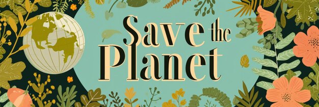 Photo save the planet protect the world sustainable ecology