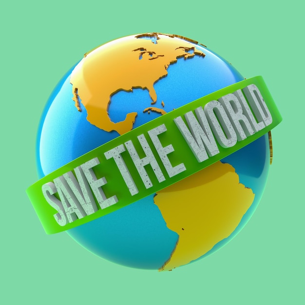 Save the World 3d Rendering