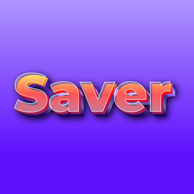 SaverText effect JPG gradient purple background card photo