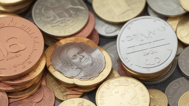 saving money and British pound and coin