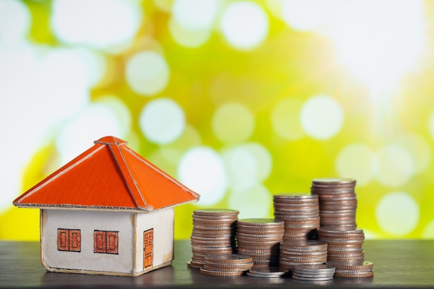 saving money concept, growing business, the concept of financial savings to buy a house.