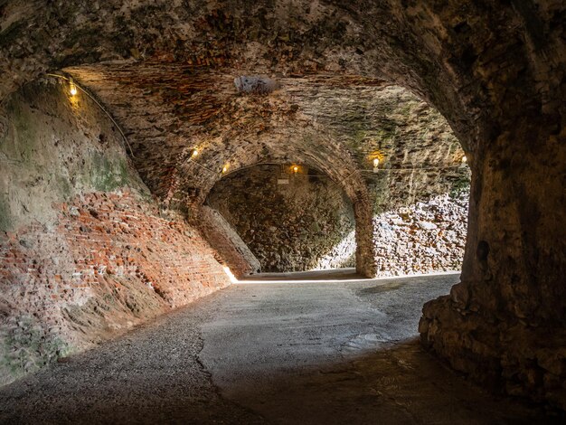 Savona, Italy. Caves of the Genoese fortress Priamar. Travel Italy concept