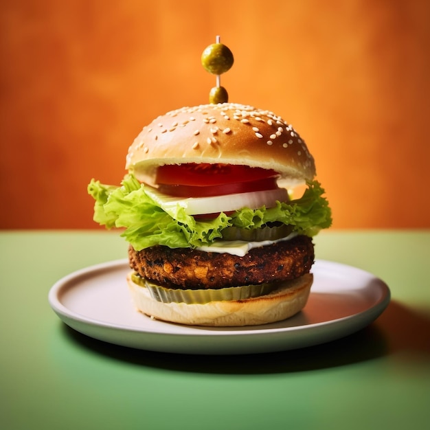 Savor the flavor delicious vegan ham burger delight