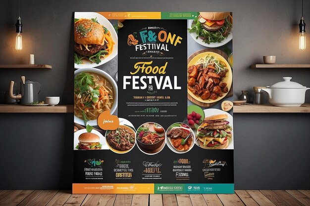 Foto assapora il poster del festival del cibo del sapore