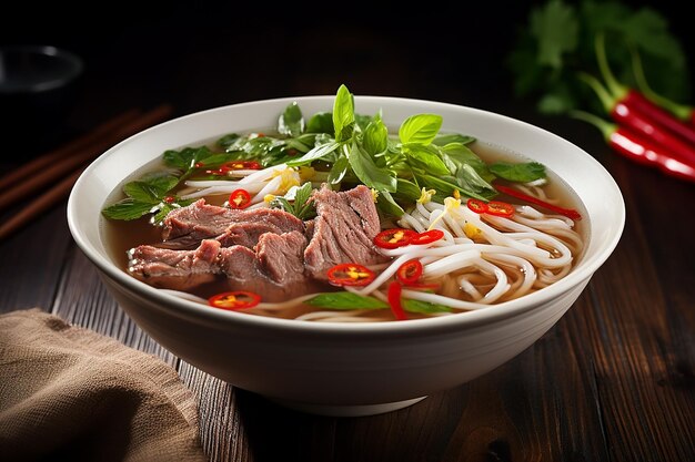 Savor the Flavor Pho Bo Soup on White