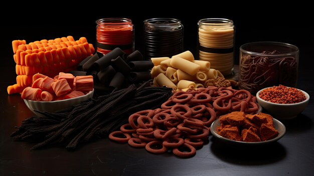 Photo savor the flavors of assorted halloween licorice