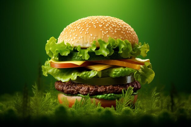 Savor the greens burger delight generative ai