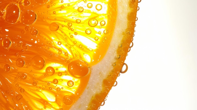 Savor the zest droplets shimmer embodying the vibrant tang and natural sweetness of freshly squeezed oranges