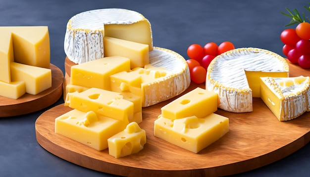 Savoring Artistry Assorted Cheese Plate Featuring Brie Camembert Cheddar and More A Gastronomic