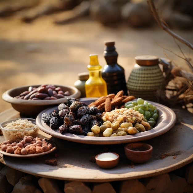 Photo savoring the flavors of socotra exploring the rich tapestry of traditional foods