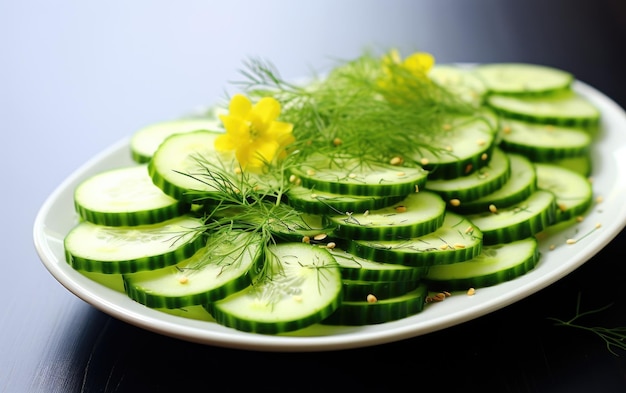 Savoring the Freshness of Cucumber Slices