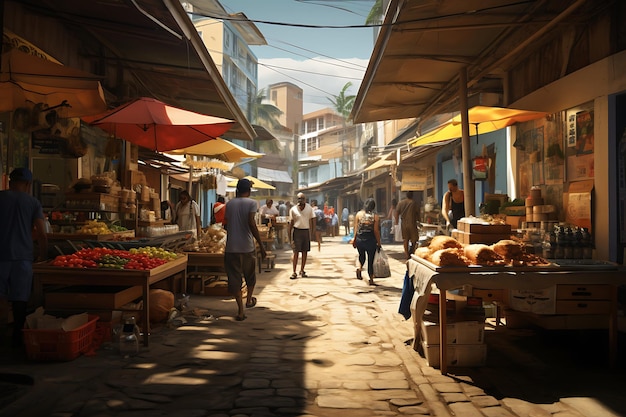 Savoring Traditions Exploring Tapioca Pao de Queijo and Empada Vendors in a Bustling Mercado