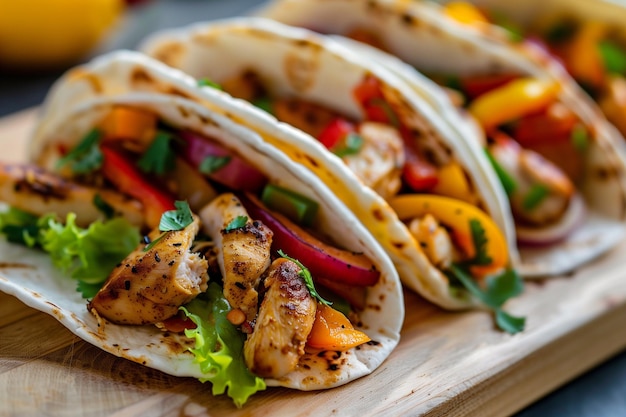 Savory Chicken Fajitas Picture Perfect Studio Photo for Restaurant Promotion