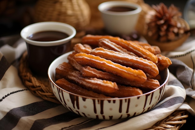 Savory Churros with Chocolate Sauce