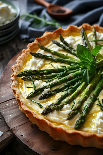 Savory Elegance Fresh Asparagus and Goat Cheese Tart Deligh