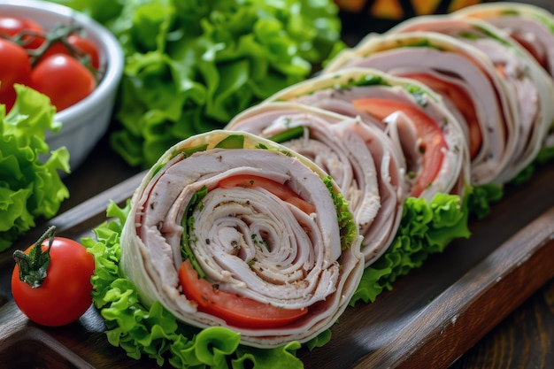 베이컨으로 감싸진 맛있는 고기 김 맛있는 요리