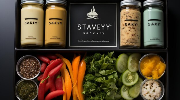 Foto savory jerky snack collectie