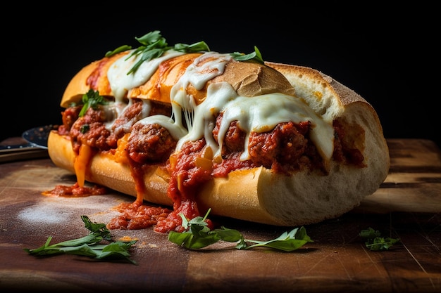 Savory Meatball Sub Sandwich