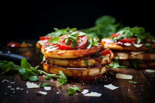 Photo savory mexican molletes sandwiches