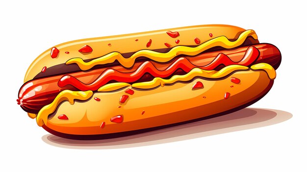 Photo savory sensation vector hot dog logotype minimalistic white background