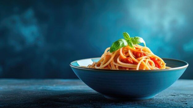 Savory Spaghetti Delight in Cyan Bowl