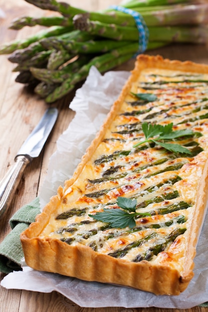  Savory tart with pecorino and bacon