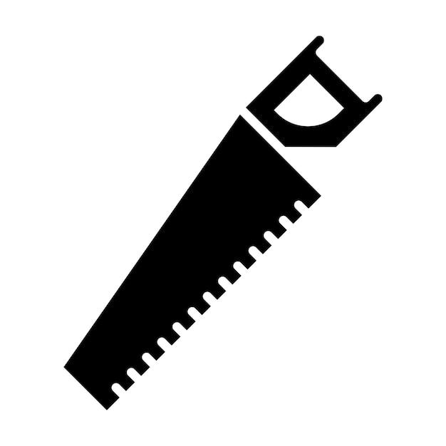 sawing glyph solid black illustration