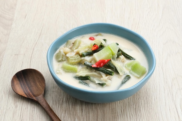 Sayur Lodeh of groentesoep met kokosmelk heerlijk van traditioneel Indonesisch eten