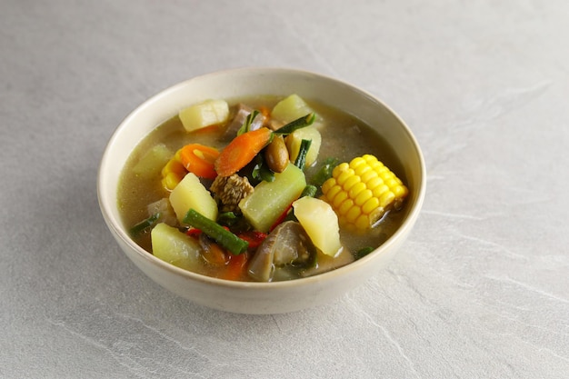 Sayur Lodeh of groentesoep zonder kokosmelk, heerlijk van traditioneel Indonesisch eten