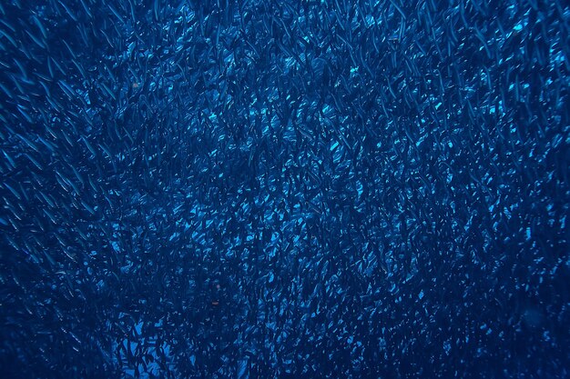 水/海の生態系の下のscadわき柱、青い背景の魚の大きな学校、生きている抽象的な魚