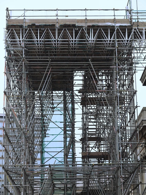 Photo scaffold in building site