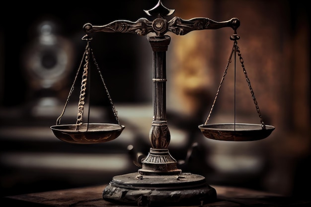 Scales of justice with one side weighed down by the weight of evidence