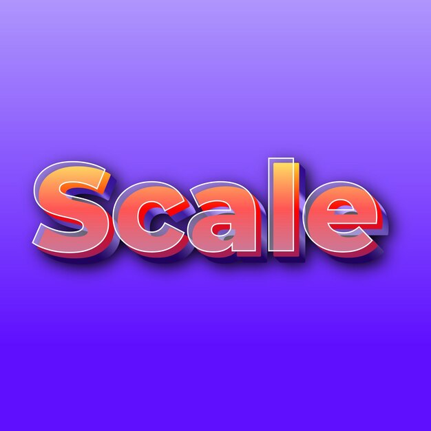 ScaleText effect JPG gradient purple background card photo