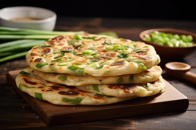 Scallion pancake chinese bread