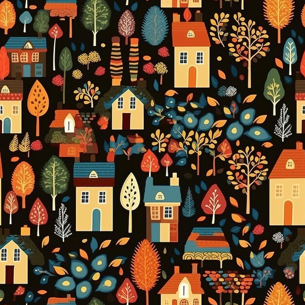 Scandinavian art style illustration