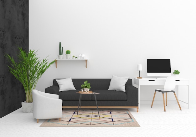 Scandinavian interior visualization