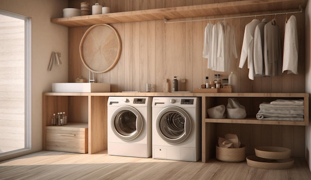 Scandinavian laundry room