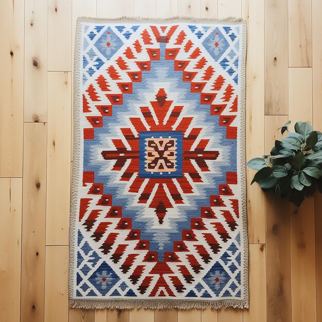 Photo scandinavian swedish kilim rug