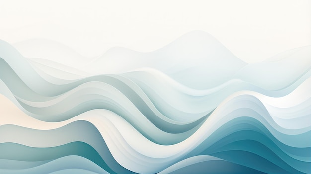 Scandinavianinspired abstract waves background in serene colour