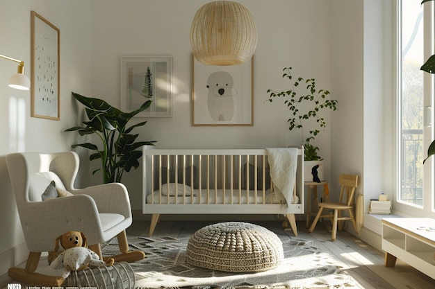 Scandinavianinspired nursery with clean lines and