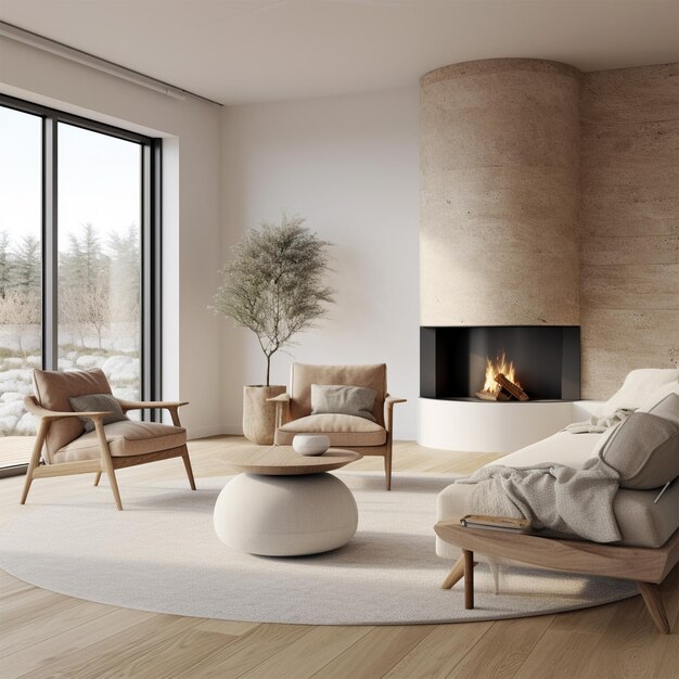 Scandinavianstyle living room generated by AI