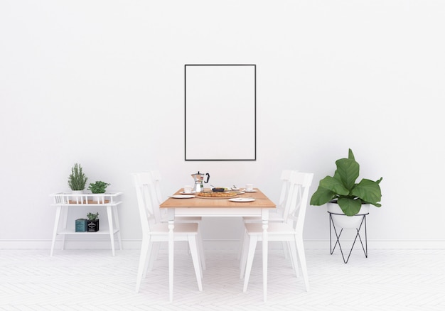 Scandinavische eetkamer - verticaal frame