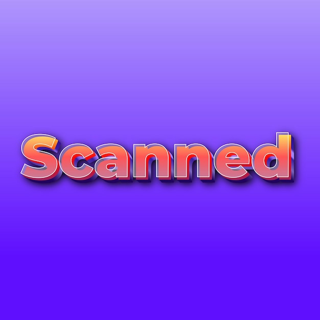 ScannedText effect JPG gradient purple background card photo